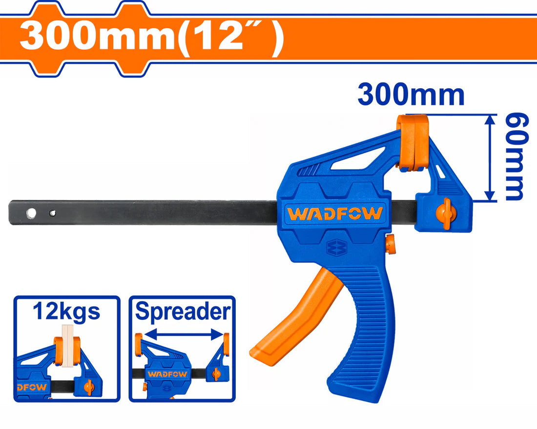 WADFOW 60x150mm Quick Bar Clamp One Handed Pistol Grip Squeeze Trigger Woodworking Spreader WCP4306 Wadfow